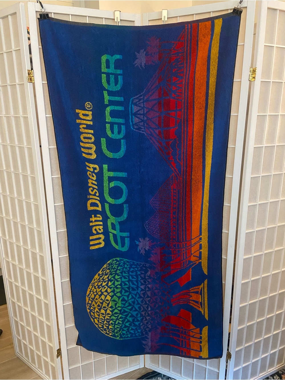 RARE NWOT 1982 Original Walt Disney World Epcot Center Towel